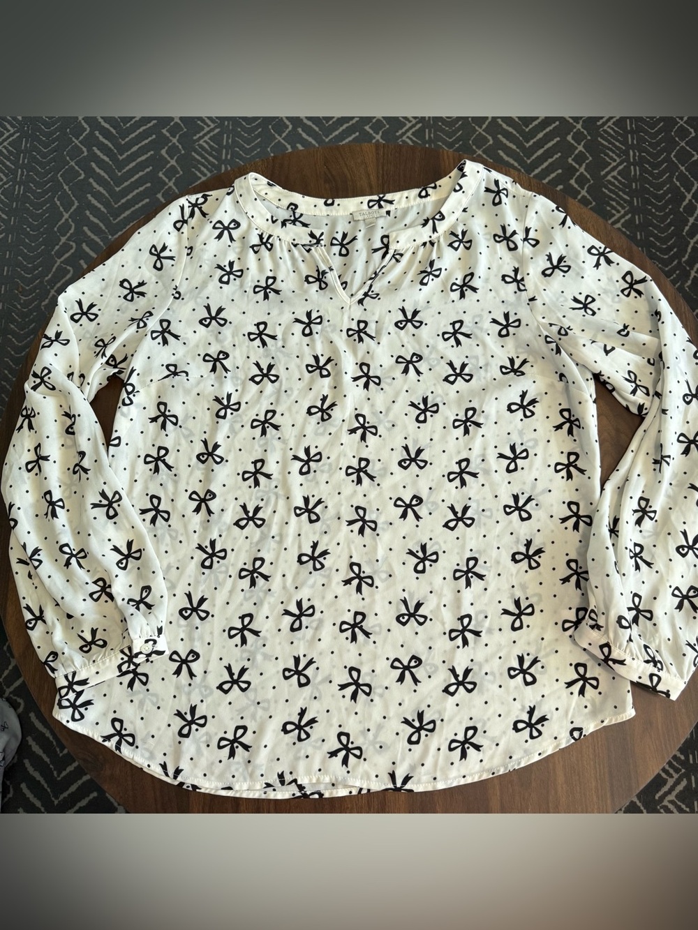 Talbots bow blouse